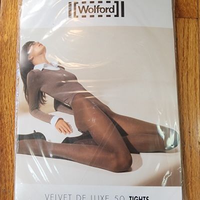 New in package, Wolford Velvet de Luxe 50 Tights, Size S - Black